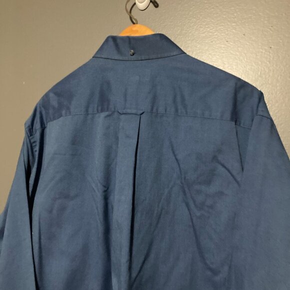 Nordstrom Wrinkle Free Smartcare Button Up Shirt Mens XL Blue Regular Fit Long - Picture 5 of 6